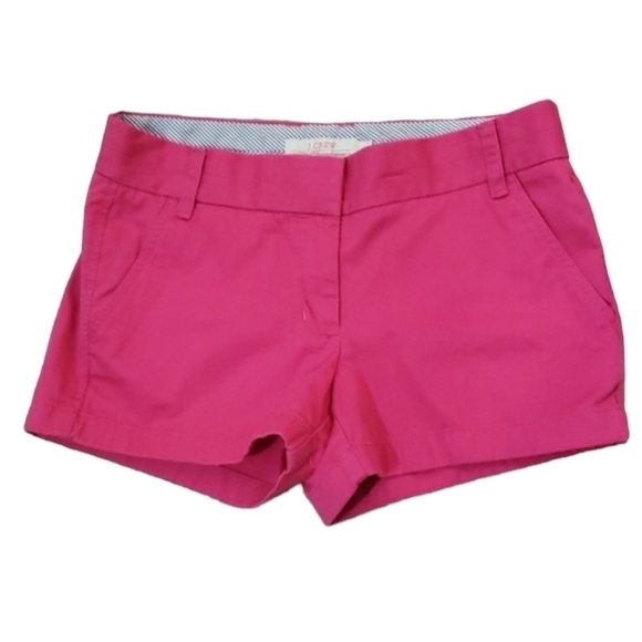 J. Crew~Woman Size 4~Pink Chino Broken-in Shorts 100% Cotton. - Picture 4 of 10